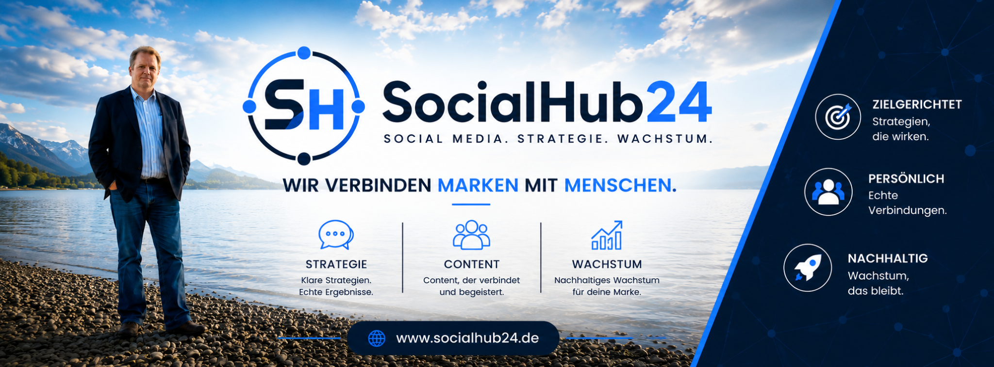 SocialHub24.de Banner – Social Media, Strategie und Wachstum